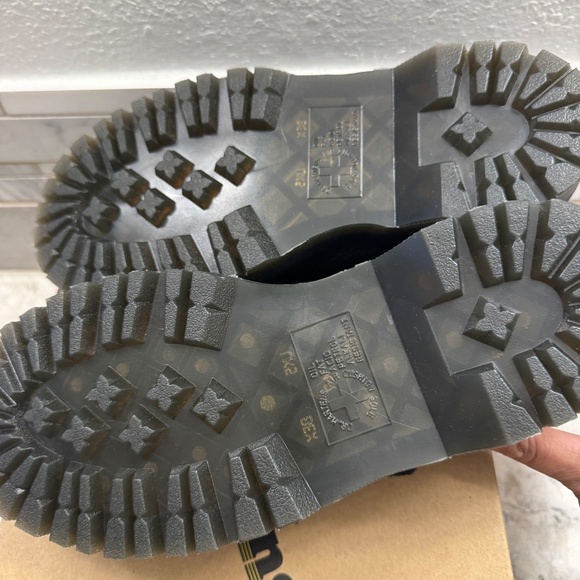 Dr.Martens Addina Floral Mary Janes Shoe Black Chunky Grundge aesthetic size 7 - Picture 9 of 15